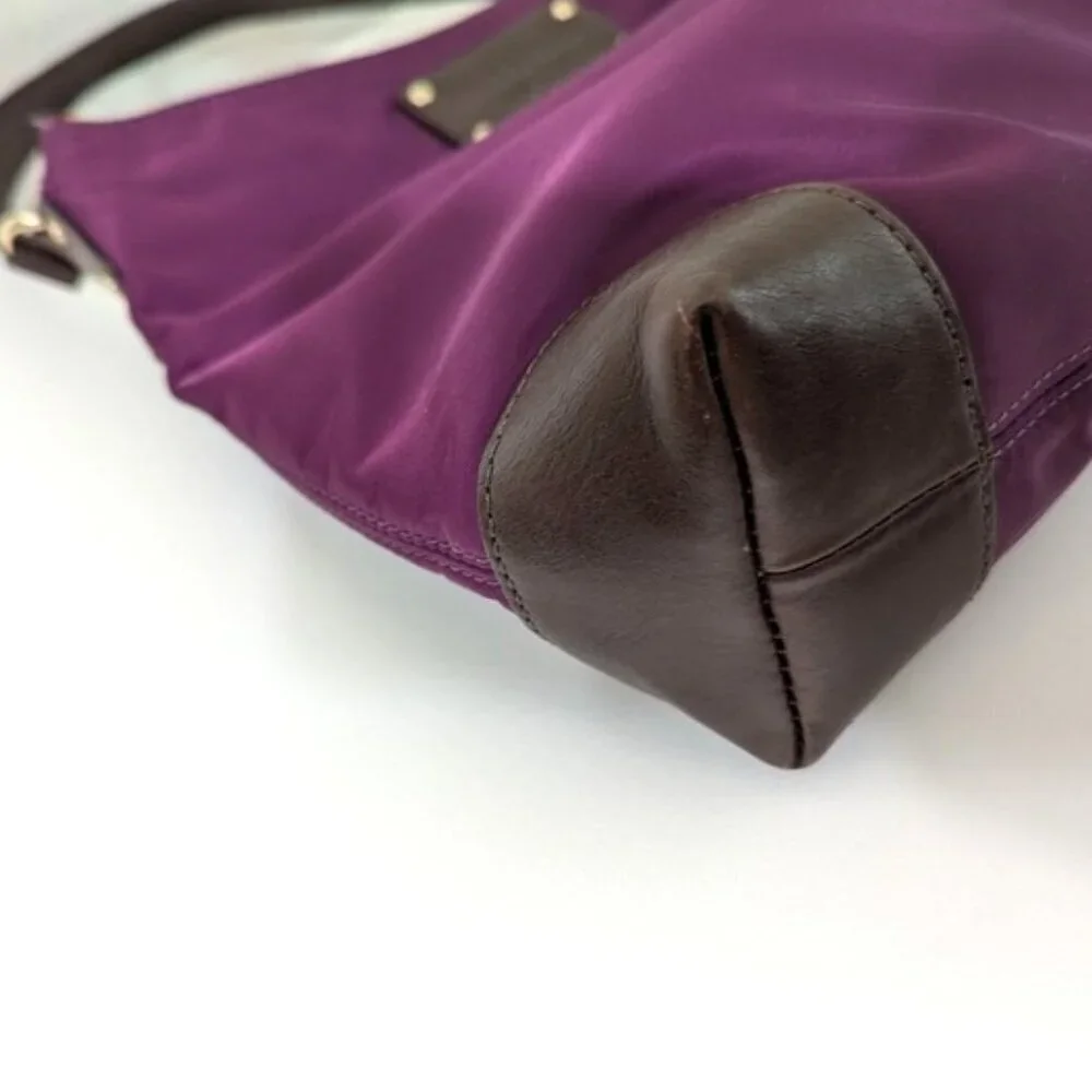 Kate Spade Purple Nylon Hobo Bag‎ Leather Accents 11